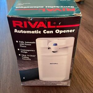 Rival Automatic Can Opener White Model NWOT
